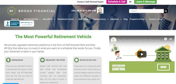 Broad Financial Homepage