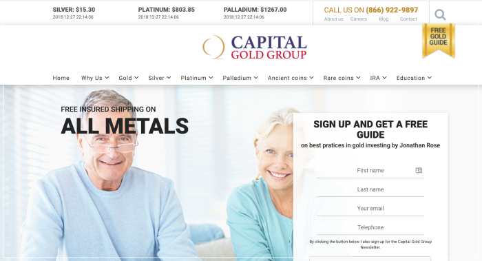Capital Gold Group Homepage