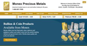 Monex home page
